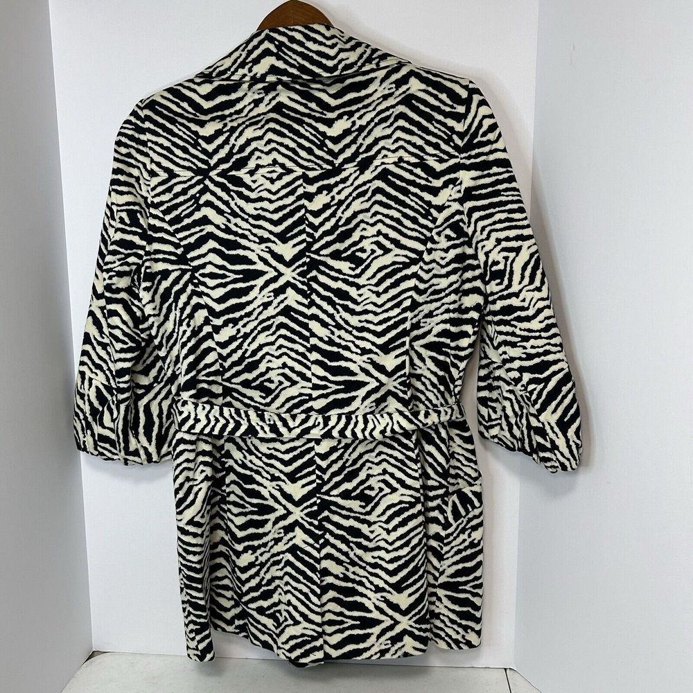 Emma James Jacket Womens Size 8 Black White Zebra Print Coat - Picture 5 of 5